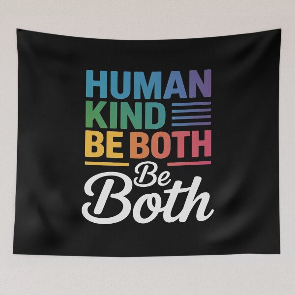 Item preview, Human Kind Be Both LGBTQ Ally Pride Rainbow Positive Message  designed and sold by CombatTask.