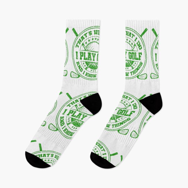 Item preview, Funny Golf Quote Vintage Badge – I Play Golf And I Know Things designed and sold by Dmetalx Art Apparel.