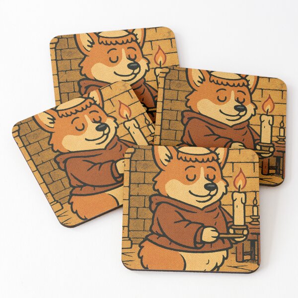 Item preview, Castlecore Pets: Corgi – Monk Corgi Candle Watch – Gift for Corgi Lovers • Retro Comics • Vintage Halftone designed and sold by JacobKAurumhead.