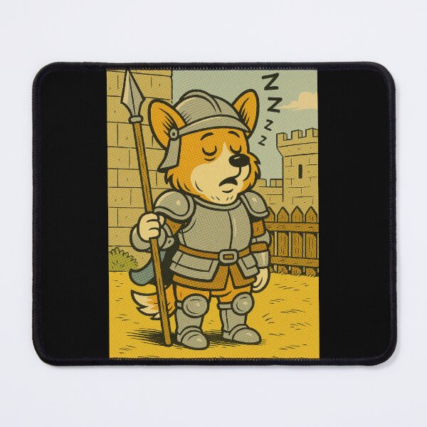 Item preview, Castlecore Pets: Corgi – Sleeping Guard Corgi Watch – Gift for Corgi Lovers • Retro Comics • Vintage Halftone designed and sold by JacobKAurumhead.