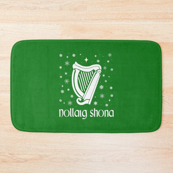 Item preview, Nollaig Shona Gaelic Happy Christmas Irish Eire Celtic Harp Matching Couple Family  designed and sold by Bad Kitty Designz.