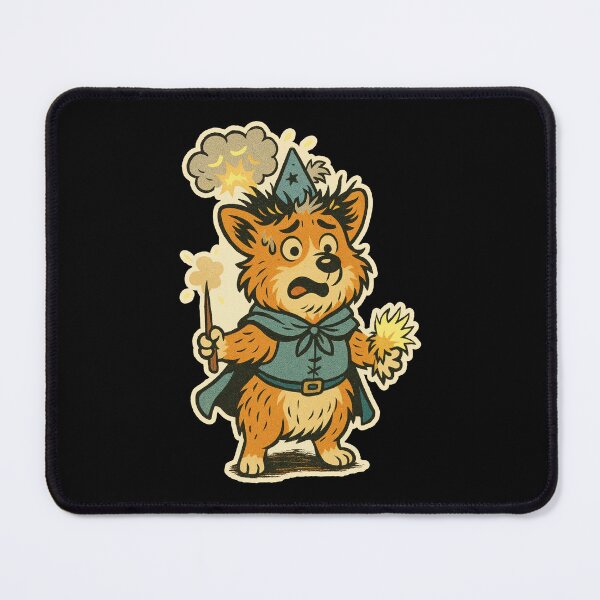 Item preview, Castlecore Pets: Corgi – Wizard Corgi Spell Mishap – Gift for Corgi Lovers • Retro Comics • Vintage Halftone designed and sold by JacobKAurumhead.