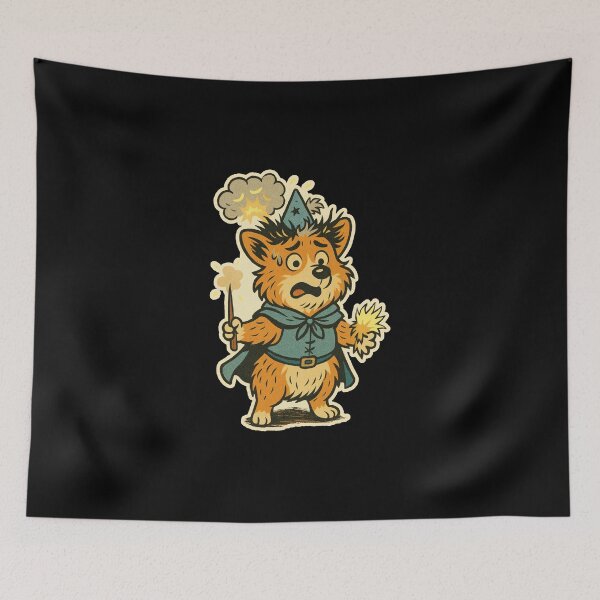Item preview, Castlecore Pets: Corgi – Wizard Corgi Spell Mishap – Gift for Corgi Lovers • Retro Comics • Vintage Halftone designed and sold by JacobKAurumhead.