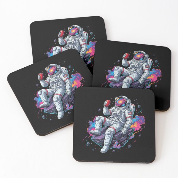 Item preview, Chilling Astronaut in Space - Cosmic Party Vibes Surreal Art designed and sold by BeFaCtO.