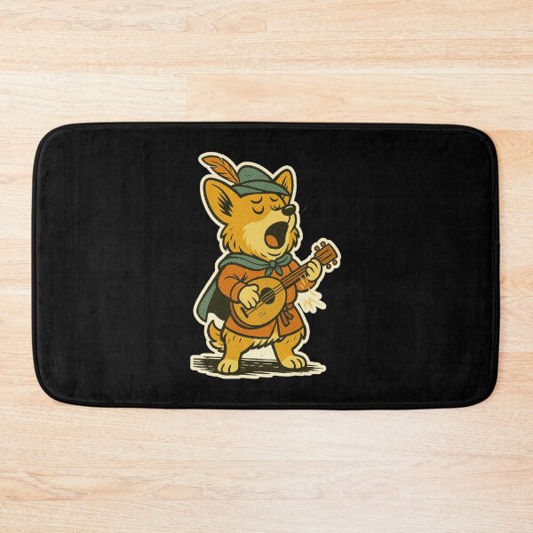Item preview, Castlecore Pets: Corgi – Bard Corgi Lute Song – Gift for Corgi Lovers • Retro Comics • Vintage Halftone designed and sold by JacobKAurumhead.