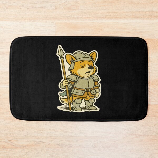 Item preview, Castlecore Pets: Corgi – Sleeping Guard Corgi Duty – Gift for Corgi Lovers • Retro Comics • Vintage Halftone designed and sold by JacobKAurumhead.
