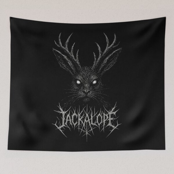 Item preview, Jackalope Scratch Art – Dark Grunge Style Mythical Creature designed and sold by Mortisigil.