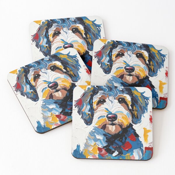 Item preview, Vibrant Sheepadoodle Abstract Portrait designed and sold by ChrisButler.