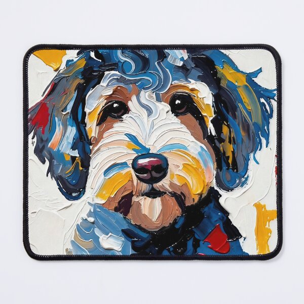 Item preview, Vibrant Sheepadoodle Abstract Portrait designed and sold by ChrisButler.