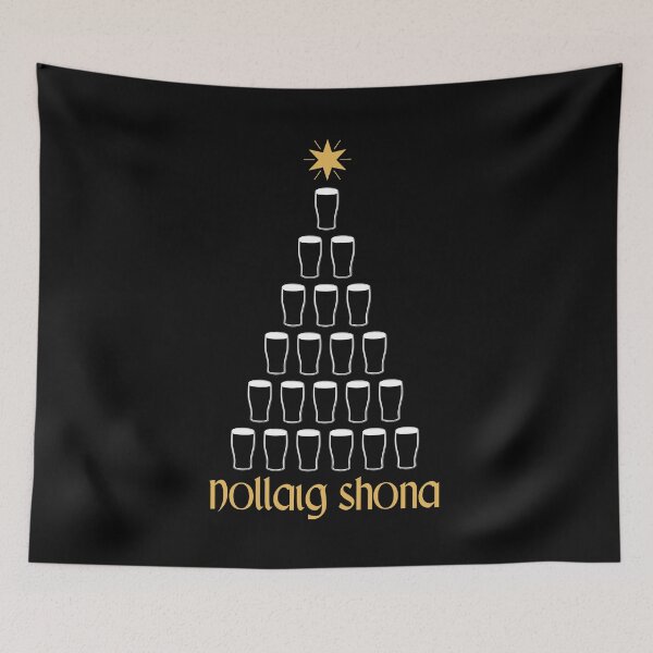 Item preview, Nollaig Shona Irish Gaelic Merry Christmas Ale Tree Eire Couple Matching Family  designed and sold by Bad Kitty Designz.