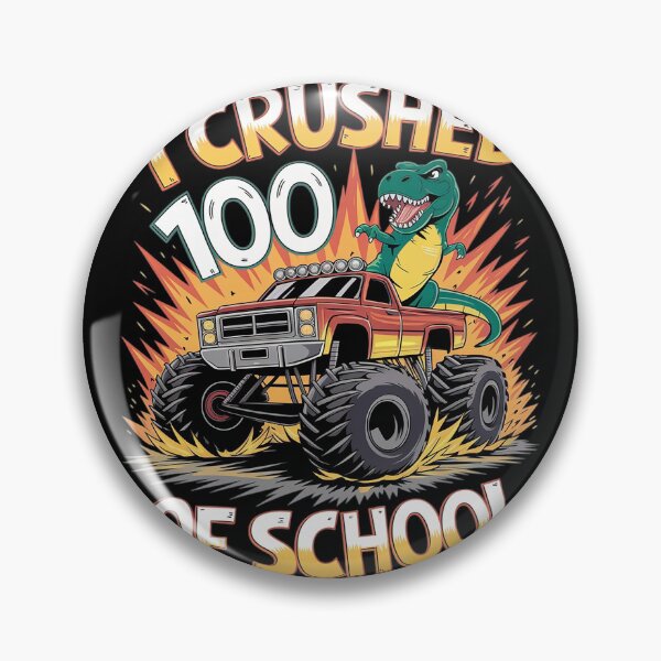 Item preview, I Crushed 100 Days of School Boys  100th Day designed and sold by lilLilaBatArt.