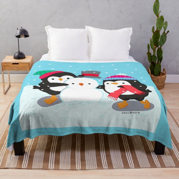 Item preview, Couple of penguins making a snowman designed and sold by julianamotzko.
