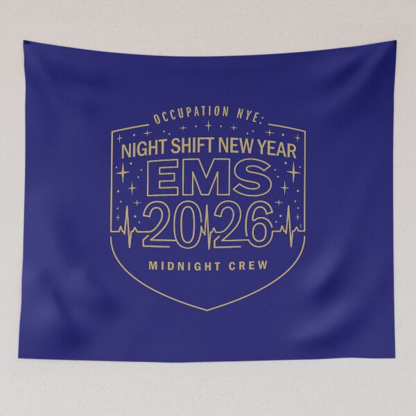 Item preview, Night Shift New Year EMS 2026 - Midnight Crew - Emergency Services Badge designed and sold by gstevensonart.