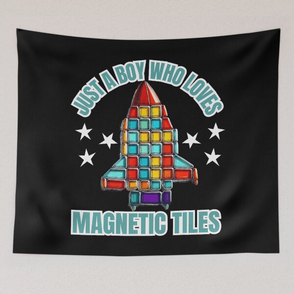 Item preview, Magnet Tiles Just A Boy Who Loves Magnetic Tiles Rocket designed and sold by TommieJune.