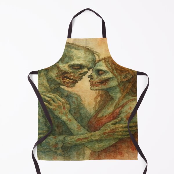 Item preview, Zombie Love – Romantic Watercolor Undead Couple Art designed and sold by ArtificialAce.