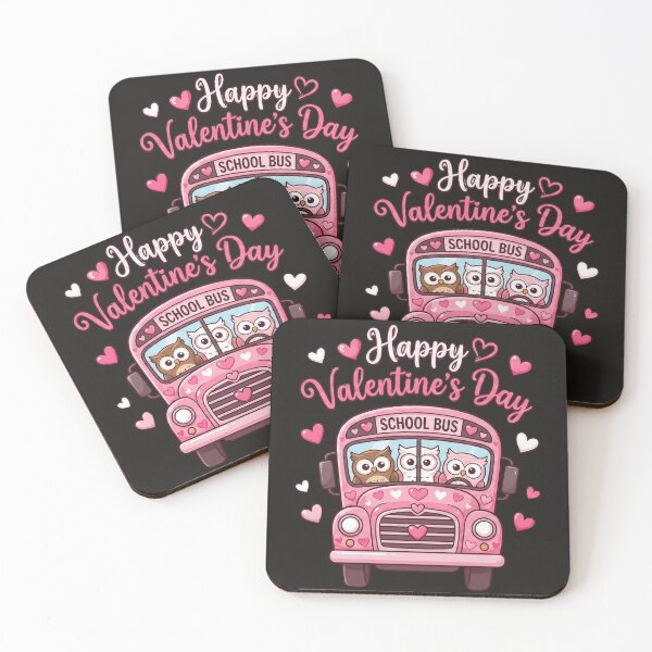 Item preview, Happy Valentine’s Day School Bus Cute Teacher Valentine Tee, Kids School Bus Driver designed and sold by Clairenity Studio.