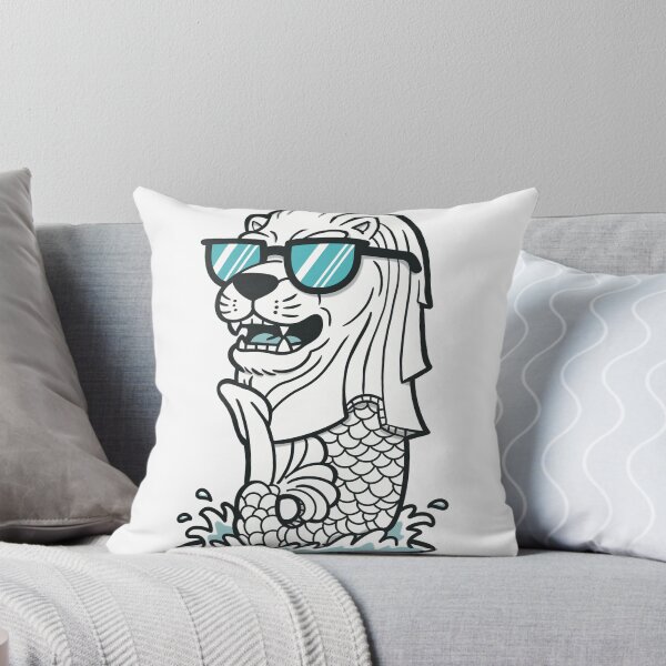 Item preview, Cool Merlion Meme – Lion Fish Wearing Sunglasses designed and sold by holywarter.