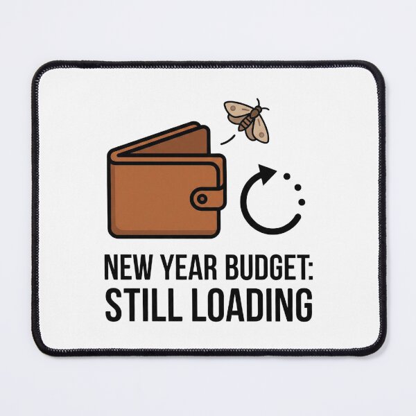 Item preview, New Year Budget Still Loading Funny New Year T-Shirt designed and sold by fusionwears.