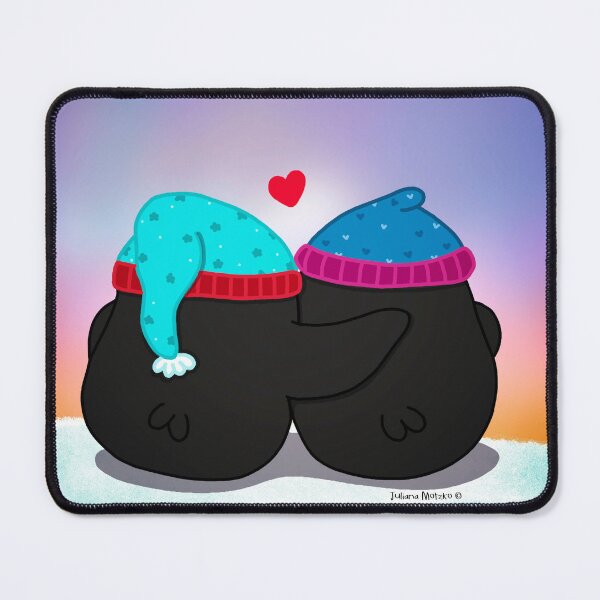 Item preview, Couple of penguins sharing a sweet moment together designed and sold by julianamotzko.