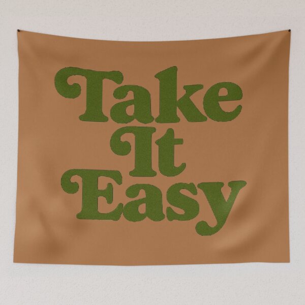 Item preview, Take It Easy Retro Relaxation Typography Design designed and sold by H2Vibes.