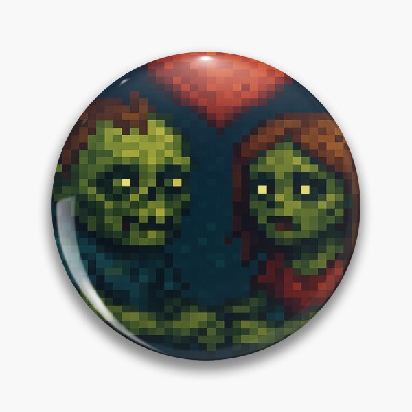 Item preview, Zombie Love – Cute Undead Couple Pixel Art Gothic Romance Design designed and sold by ArtificialAce.