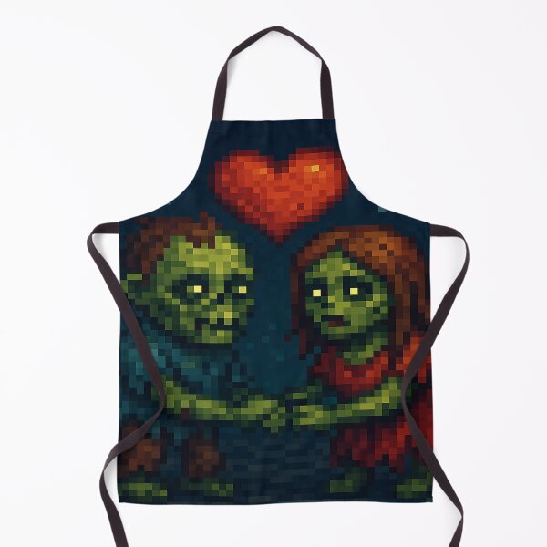 Item preview, Zombie Love – Cute Undead Couple Pixel Art Gothic Romance Design designed and sold by ArtificialAce.