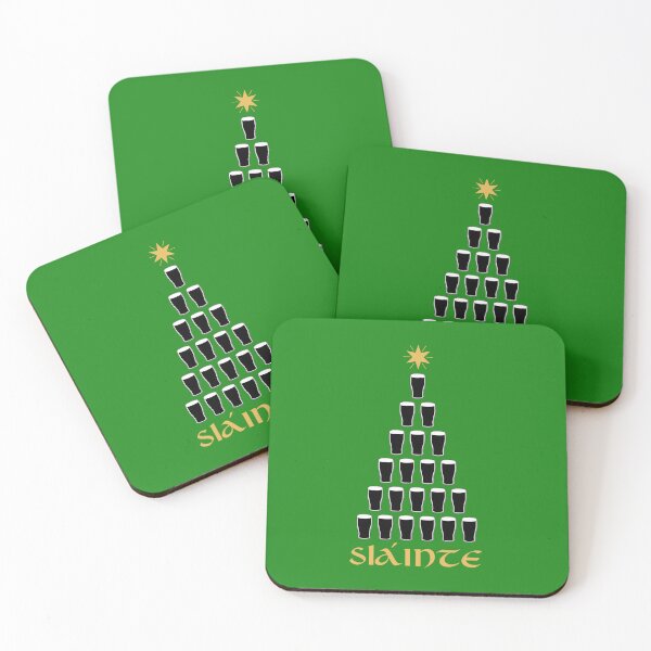 Item preview, Slainte Gaelic Funny Irish Ale Glass Christmas Tree Ireland Couple Matching Family  designed and sold by Bad Kitty Designz.