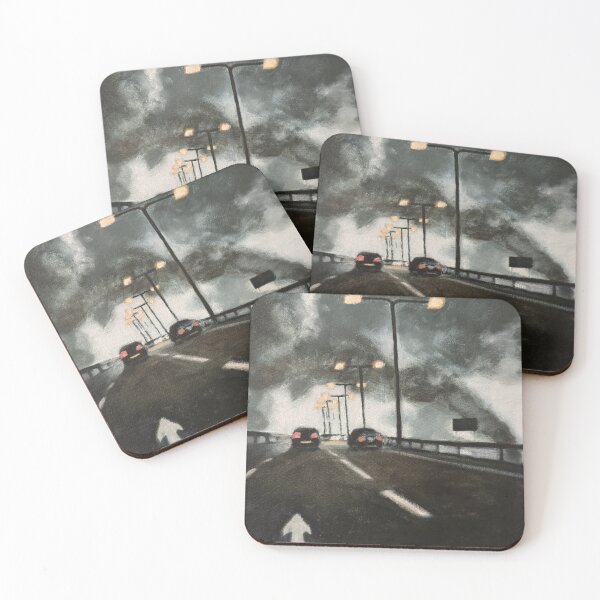 Item preview, Gasoline Fire on the Great Western Highway Painting designed and sold by yukimoonlet.