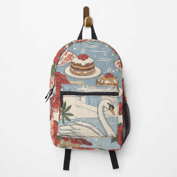 Item preview, Winter Russian Swan Tea Floral Vintage Collage designed and sold by CoffeeinBloom.