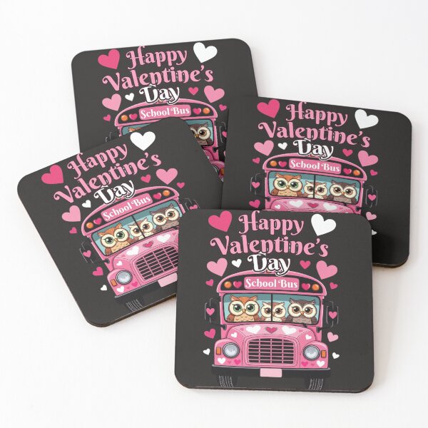 Item preview, Happy Valentine’s Day School Bus Cute Teacher Valentine Tee, Kids School Bus Driver designed and sold by Clairenity Studio.