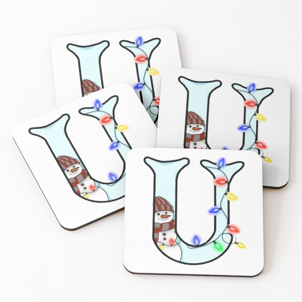 Item preview, Holiday themed letter U designed and sold by Artistkhg.
