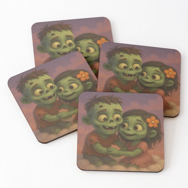 Item preview, Zombie Love on a Cloud – Cute Romantic Zombie Art with Cozy Gothic Charm designed and sold by ArtificialAce.