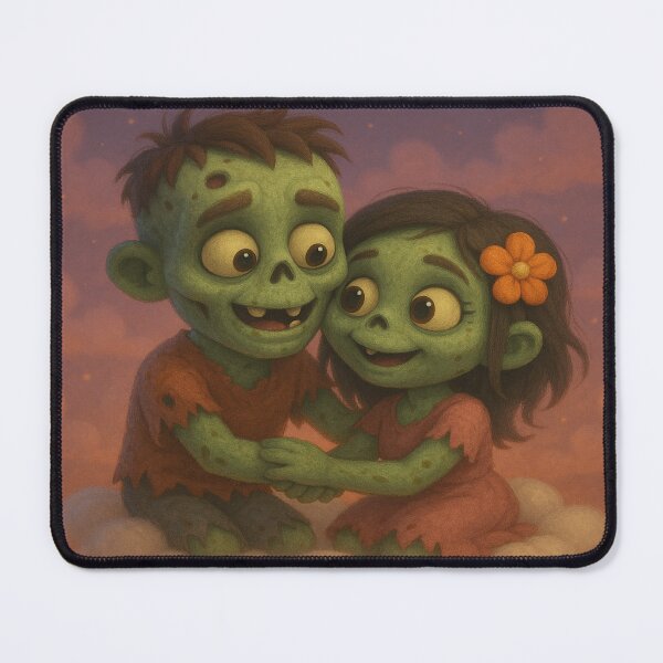 Item preview, Zombie Love on a Cloud – Cute Romantic Zombie Art with Cozy Gothic Charm designed and sold by ArtificialAce.