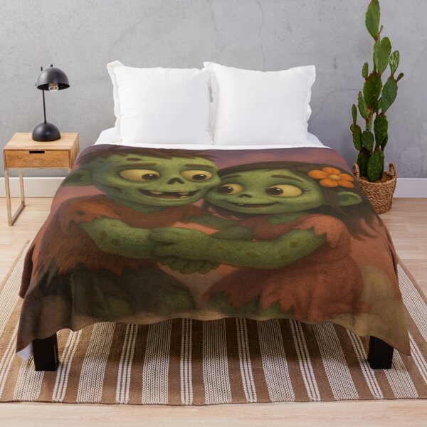 Item preview, Zombie Love on a Cloud – Cute Romantic Zombie Art with Cozy Gothic Charm designed and sold by ArtificialAce.