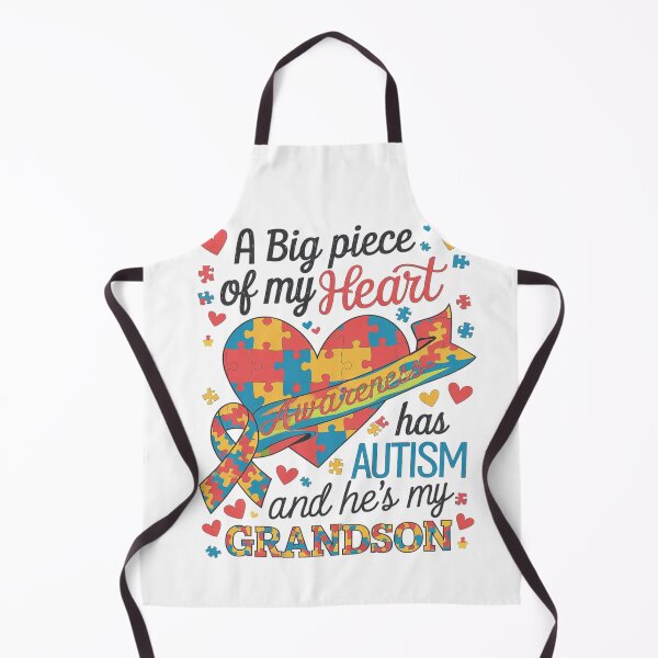Item preview, A Big Piece Of My Heart Has Autism and He's My Grandson  designed and sold by catsdothingz.