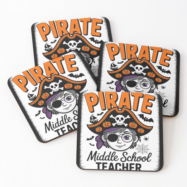 Item preview, Pirate Middle School Teacher Messy Bun designed and sold by Libbysharts.