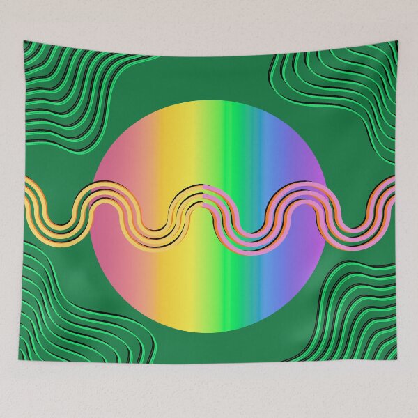 Item preview, Wave Motion - Dynamic Circular Abstract Design with Colorful Gradient designed and sold by Pink Space Studio.