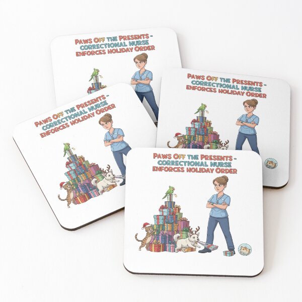 Item preview, Paws Off the Presents – Correctional Nurse Enforces Holiday Order | Funny Christmas Nurse Pet Design designed and sold by CuteDesignables.