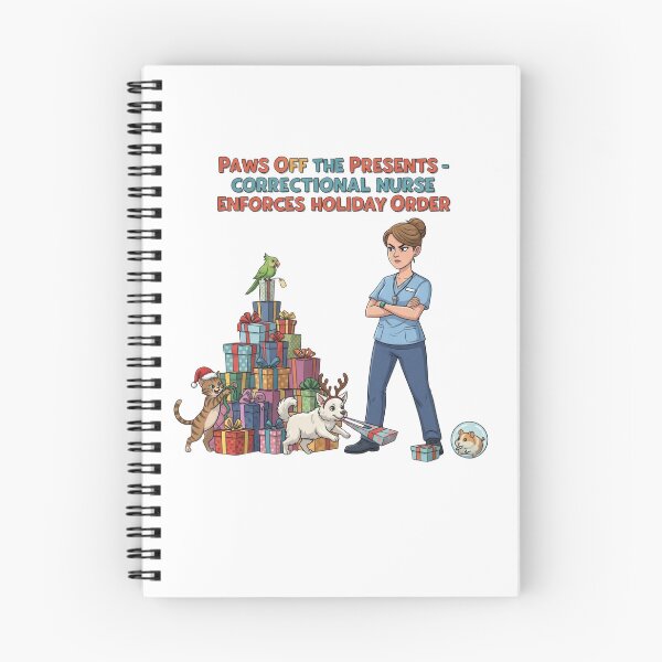 Item preview, Paws Off the Presents – Correctional Nurse Enforces Holiday Order | Funny Christmas Nurse Pet Design designed and sold by CuteDesignables.