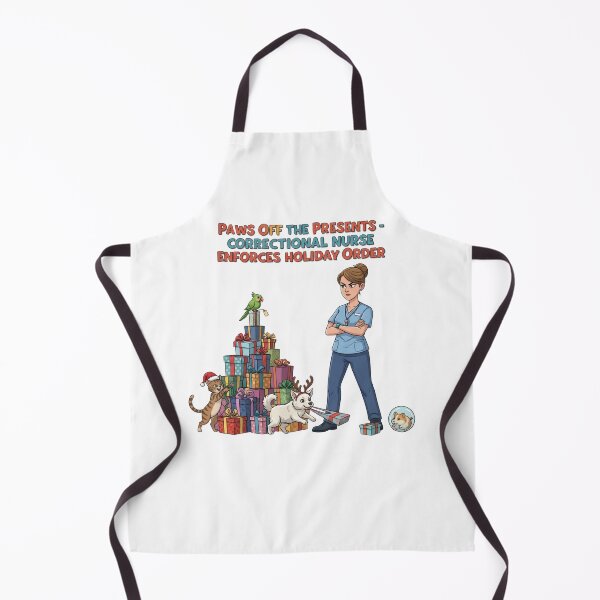 Item preview, Paws Off the Presents – Correctional Nurse Enforces Holiday Order | Funny Christmas Nurse Pet Design designed and sold by CuteDesignables.