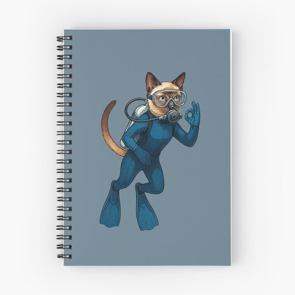 Item preview, Siamese Cat Scuba Diver designed and sold by Thanineemedia.