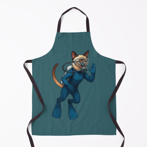 Item preview, Siamese Cat Scuba Diver designed and sold by Thanineemedia.