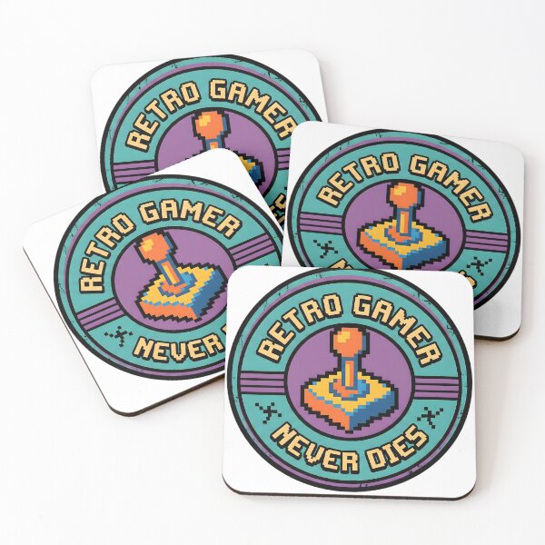 Item preview, Retro Gamer Never Dies Pixel Arcade Badge Design designed and sold by SoulenCify.