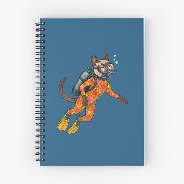 Item preview, Siamese Cat Scuba Diver designed and sold by Thanineemedia.
