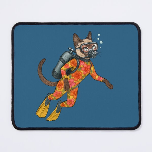 Item preview, Siamese Cat Scuba Diver designed and sold by Thanineemedia.