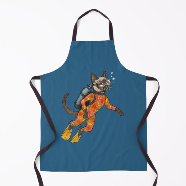 Item preview, Siamese Cat Scuba Diver designed and sold by Thanineemedia.