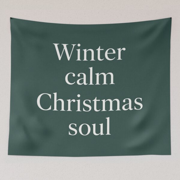 Item preview, Winter Calm Christmas Soul – Minimal Christmas Quote Design designed and sold by Irene Catchmind.