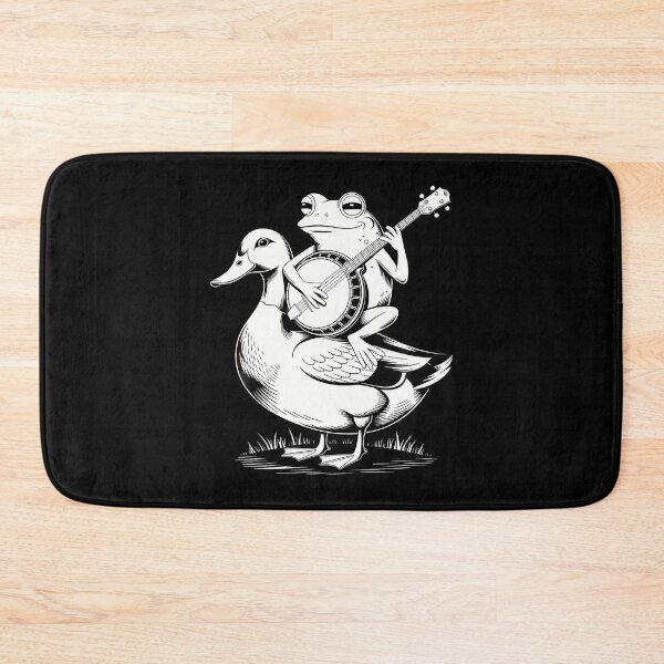 Item preview, Frog Playing Banjo Riding Duck Sketch designed and sold by TommieJune.