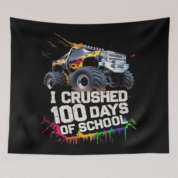 Item preview, I Crushed 100 Days Of School Kids Toddler Boys  designed and sold by lilLilaBatArt.