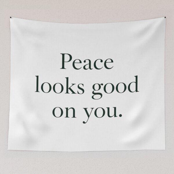 Item preview, Peace Looks Good On You – Minimal Christmas Empowerment Quote designed and sold by Irene Catchmind.